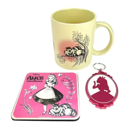 Disney Hrnček, Podložka pod pohár a Kľúčenka Set Alice in Wonderland Vintage produktová fotografia