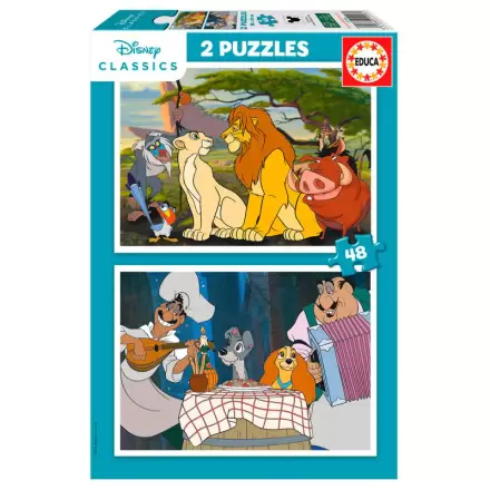Disney Animals The Lion King + Lady and Trump puzzle 2 x 48 dielikov produktová fotografia