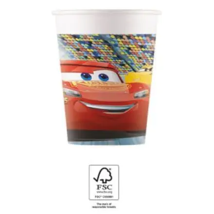 Disney Cars 3 papierové poháre, balenie po 8 kusov, 200 ml, FSC produktová fotografia