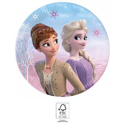 Disney Frozen II Wind Spirit, Disney Frozen II papierové taniere 8 ks 20 cm FSC produktová fotografia