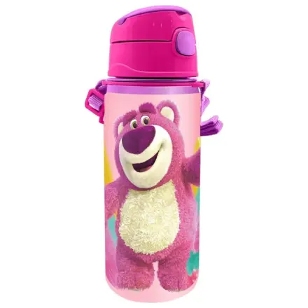 Disney Toy Story Lotso hliníková fľaša na vodu so slamkou a šnúrkou 600 ml produktová fotografia