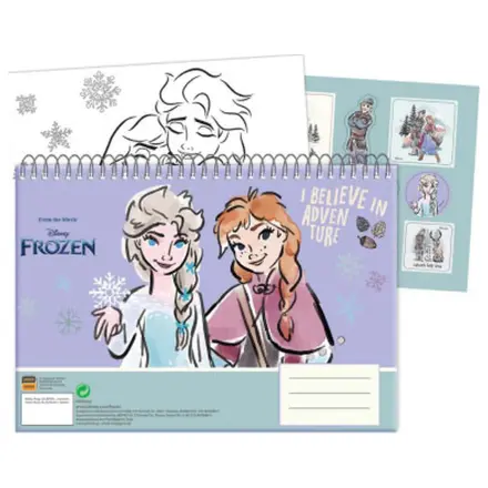 Disney Frozen Adventure A/4 špirálový skicár 40 listov s nálepkami produktová fotografia