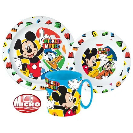 Disney Mickey Cool Summer jedálenská súprava, mikro plastová súprava s 350 ml hrnčekom produktová fotografia