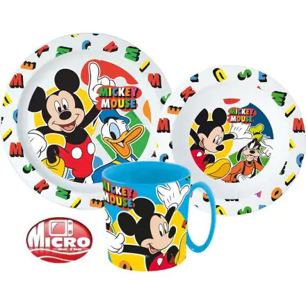 Disney Mickey jedálenský set, mikrO plastová súprava produktová fotografia