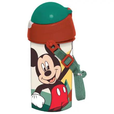 Disney Mickey Nature plastová fľaša na vodu so slamkou a háčikom, 500 ml produktová fotografia