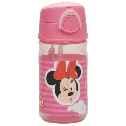 Disney Minnie Wink plastová fľaša na vodu so slamkou s vešiakom 350 ml produktová fotografia