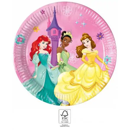 Disney Princess Live your Story, Disney Princess papierové taniere 8 ks 20 cm FSC produktová fotografia