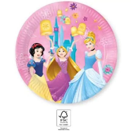 Disney Princess Live your Story, Disney Princess papierové taniere 8 ks 23 cm FSC produktová fotografia