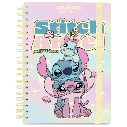 Disney Školský denník týždenný plánovač 2026/2027 Stitch and Angel A5 produktová fotografia