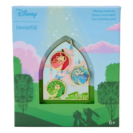 Disney by Loungefly Posuvný smaltovaný odznak Sleeping Beauty Aurora Castle & Fairies Limited Edition 8 cm produktová fotografia
