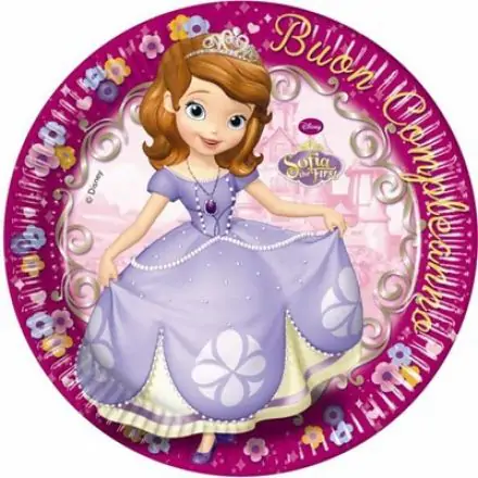Disney Sofia the First Happy Birthday, Sofia the First papierové taniere 8 ks - 23 cm produktová fotografia