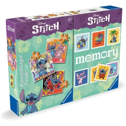 Disney Stitch 3 puzzle a pexeso multipack produktová fotografia
