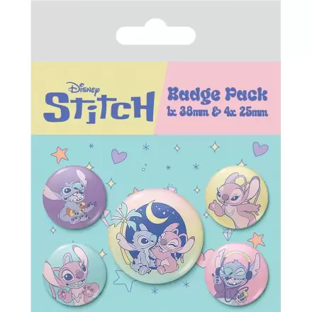 Disney Stitch sada 5 odznakov produktová fotografia