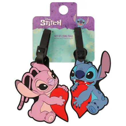 Disney Stitch & Angel sada 2 štítkov na batožinu produktová fotografia