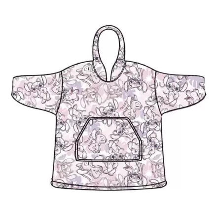 Disney Stitch Angel oversize mikinový kabát pre deti koralový produktová fotografia