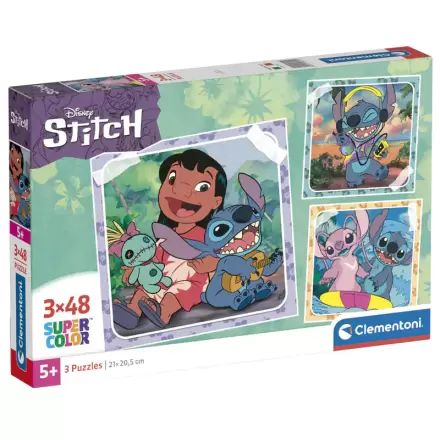 Disney Stitch puzzle 3x48ks termékfotója