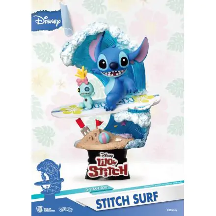 Disney Summer Series D-Stage PVC Diorama Stitch Surf 15 cm produktová fotografia