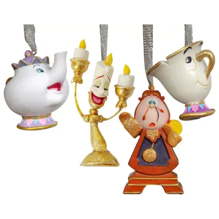 Disney Beauty and the Beast Súprava 4 závesných dekorácií produktová fotografia