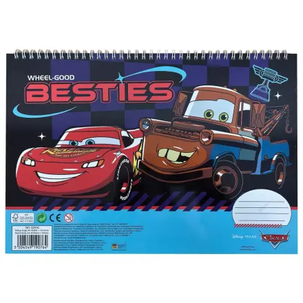 Disney Cars Roaring A/4 Špirálový skicár 40 listov so samolepkami produktová fotografia