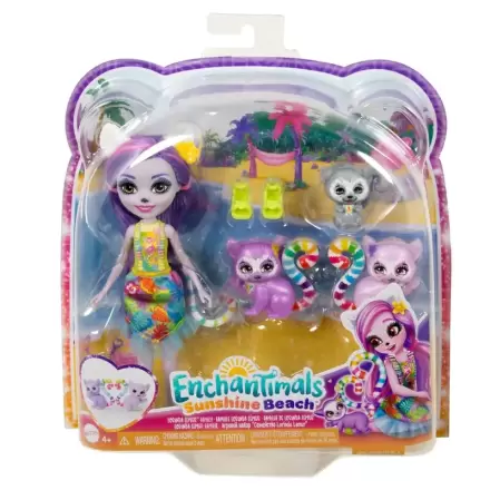 Enchantimals Sunshine Beach Lorinda Lemur bábika 15 cm termékfotója