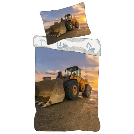 Construction Sunset Loader obliečka na paplón produktová fotografia