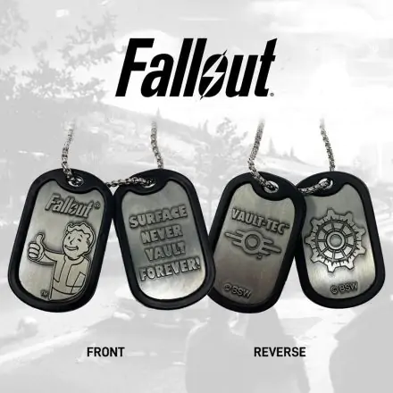 Fallout Vojenské známky s guličkovou retiazkou Logo produktová fotografia