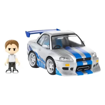 Fast & Furious Q-Village vozidlo s minifigúrkou Nissan Skyline GT-R (R34) 9 cm produktová fotografia