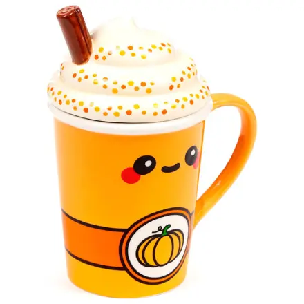 Foodiemals Latte pumpkin hrnček s vekom 325ml produktová fotografia