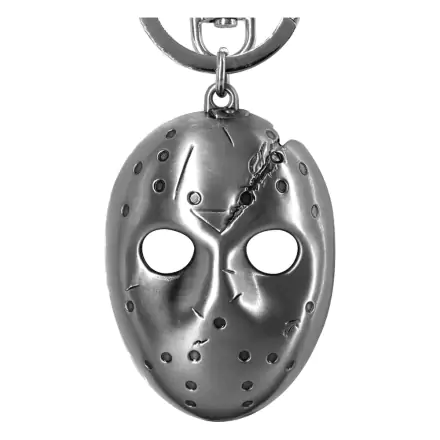 Piatok trinásteho Kovová kľúčenka Jason's Mask produktová fotografia