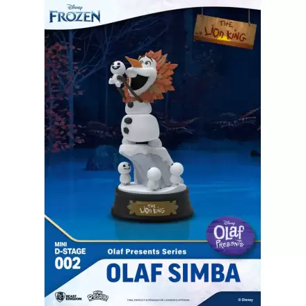 Mrazená Mini Diorama Stage PVC Soška Olaf Presents Olaf Simba 12 cm produktová fotografia
