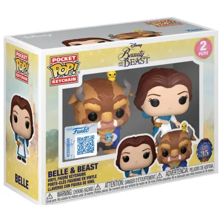 Funko POP figúrka 2 Keychain Disney Beauty And The Beast Belle & Beast produktová fotografia