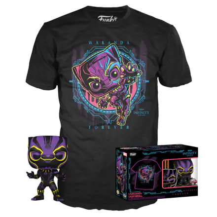 Funko POP & tee Marvel Wakanda Forever Black Panther figúrka és póló doboz exkluzívnene termékfotója