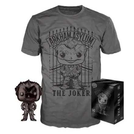 Funko Pop figúrka és tee box DC Comics The Joker Exclusive termékfotója