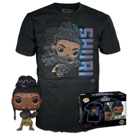 Funko POP! figurka a póló doboz Marvel Black Panther Shury exkluzívne termékfotója