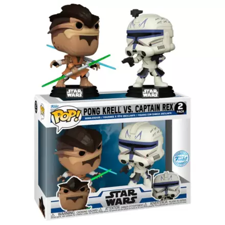 POP balenie 2 figúrky Star Wars The Clone Wars Duels Pong Krell & Captain Rex Exclusive produktová fotografia