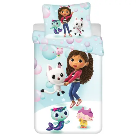 Gabby's Dollhouse Bubbles obliečka na perinu z mikrovlákna 140x200cm, 70x90cm produktová fotografia