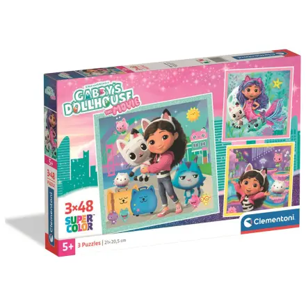 Gabbys Dollhouse puzzle 3x48ks produktová fotografia