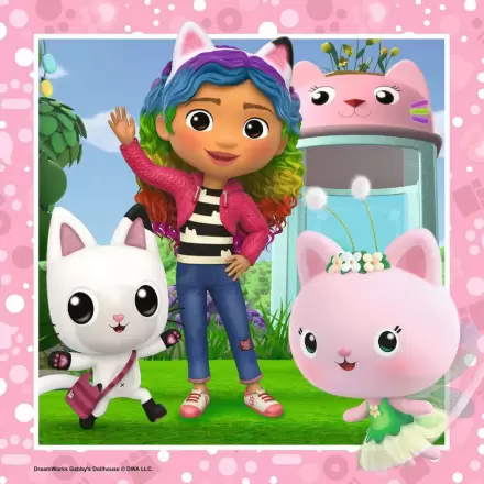 Gabbys Dollhouse puzzle 3 x 49 ks produktová fotografia