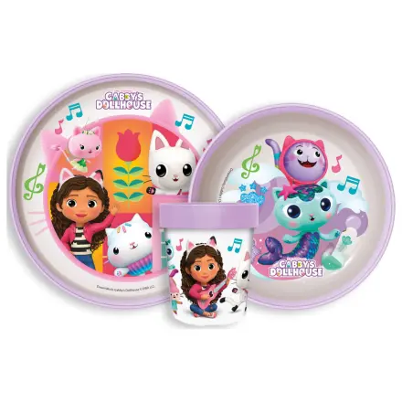 Gabi's Dollhouse Wonderland Protišmykový jedálenský set, Mikro plastový set produktová fotografia