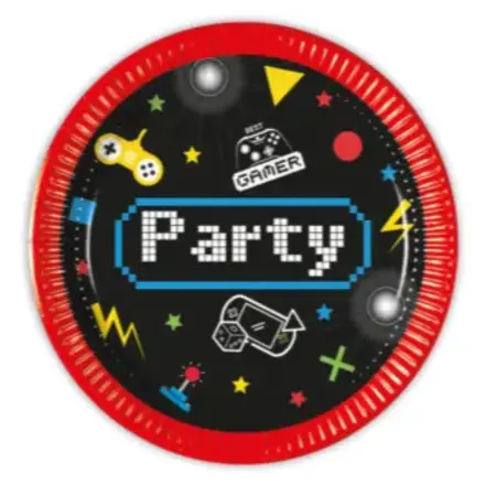 Gaming Party papierové taniere 8 ks 20 cm FSC produktová fotografia