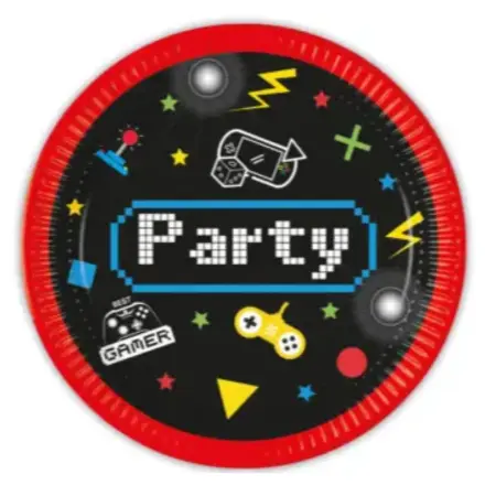Gaming Party papierové taniere 8 ks 23 cm FSC produktová fotografia