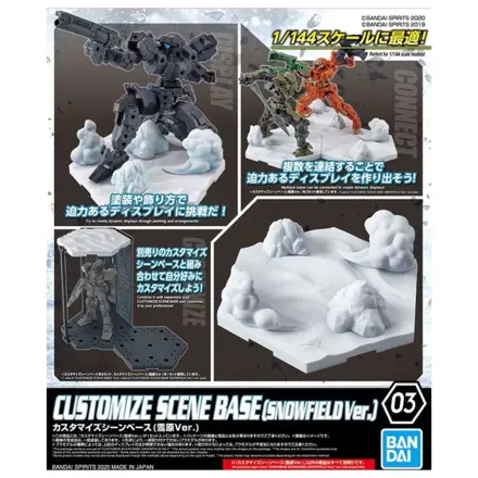 Gundam Customize Scene Base 03 Snowfield Version modelová súprava produktová fotografia
