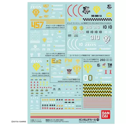 Water-slide Decals Gundam Decal 110 MSV Viacúčelové 1 balenie príslušenstva pre modelárske sady produktová fotografia