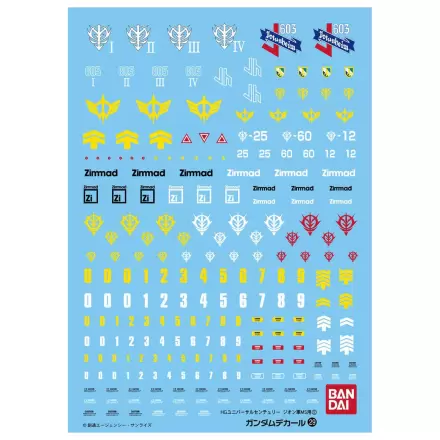 Water-slide Obtlačky Gundam Decal 29 HGUC Zeon MS 2 príslušenstvo k modelom stavebnice produktová fotografia