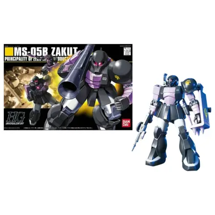 Gundam HGUC 1/144 MS-05B Zaku 1 modelársky kit produktová fotografia
