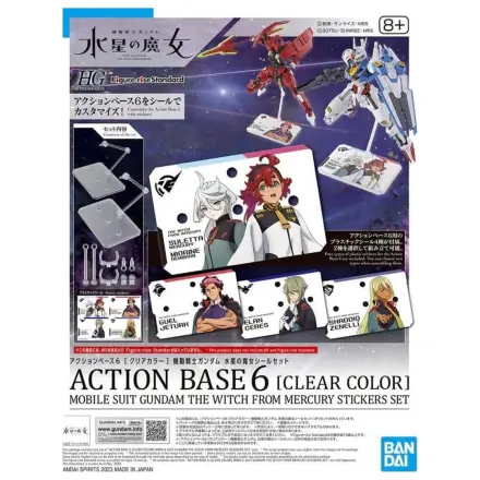 Gundam: The Witch from Mercury - Action Base 6 Sticker Set (Clear) doplňovací balíček pre modelársku sadu produktová fotografia