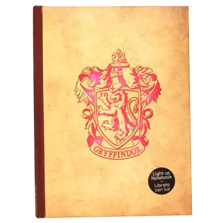 Harry Potter Gryffindor zápisník so svetlom produktová fotografia