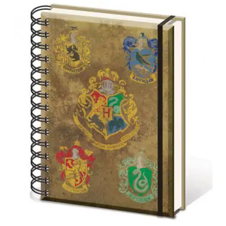 Harry Potter zápisník A5 Hogwart's Crests termékfotója