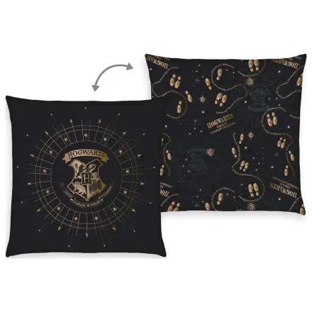 Harry Potter vankúš Hogwarts Crest & Marauder's Map 40 x 40 cm produktová fotografia