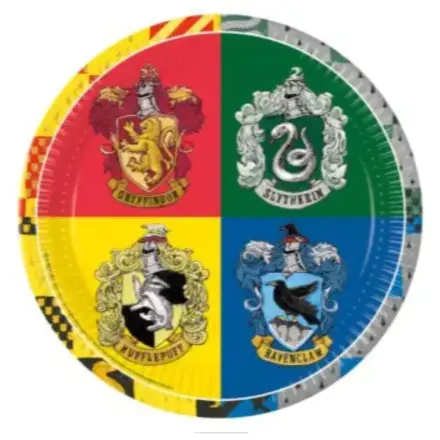 Harry Potter Hogwarts Houses papierové taniere 8 ks 23 cm FSC produktová fotografia